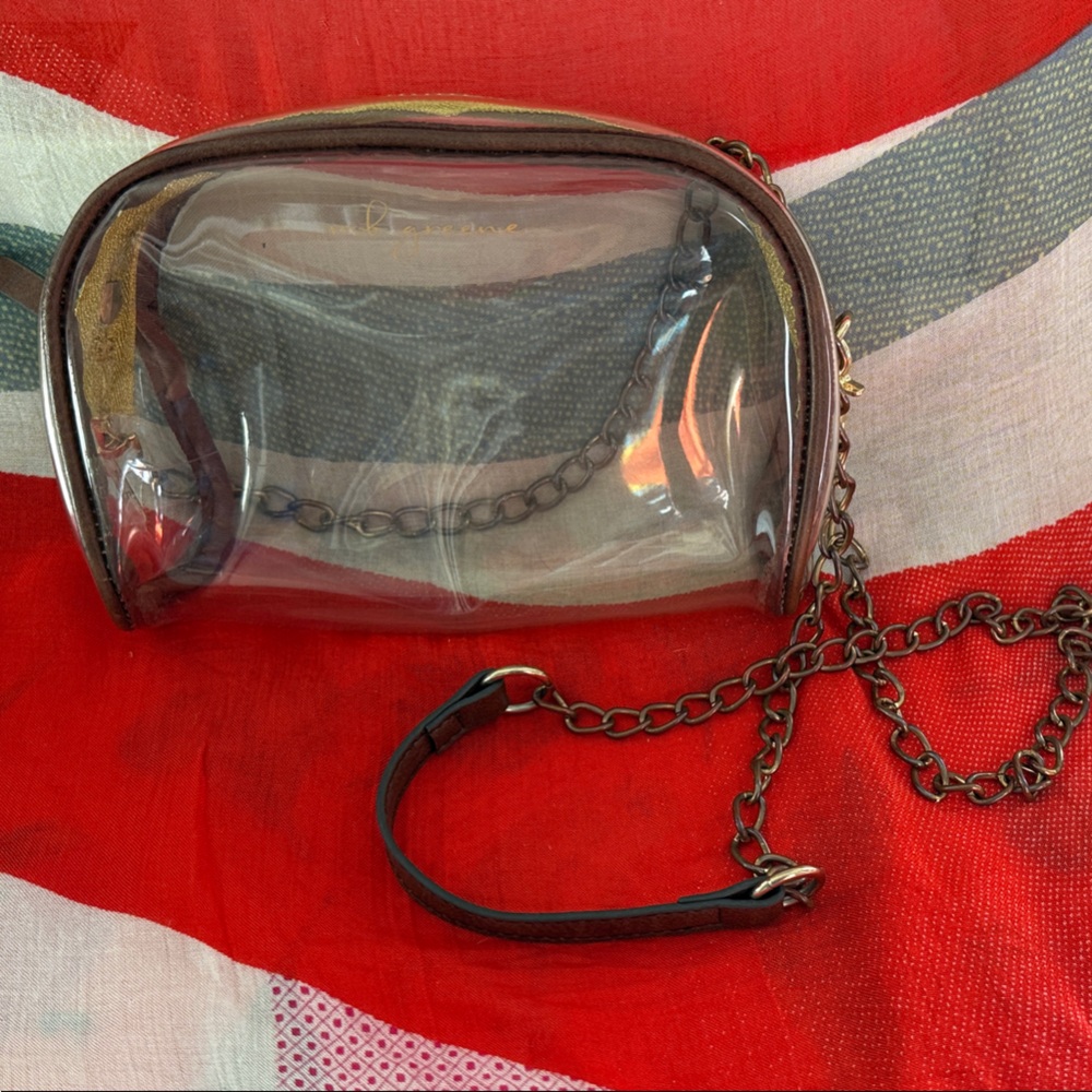 Clear MB Greene Crossbody Bag with Chain Strap